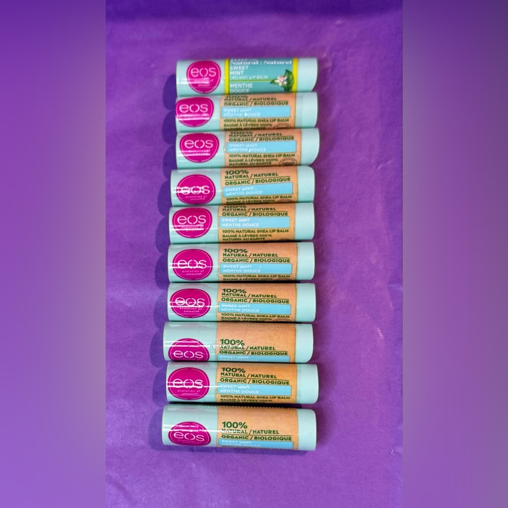 EOS  100% Natural Lip Balm Sweet Mint Lot of 10